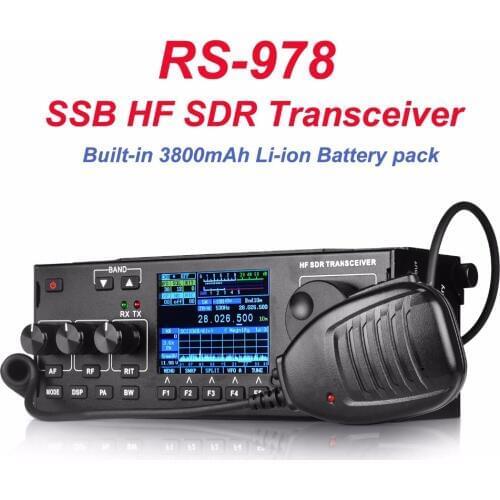 RS-978 SSB hf SDR radio HF ham Transceiver 1.8-30MHz 10Watt ham sdr radio hf with 3800mAh Li-ion Battery Pack