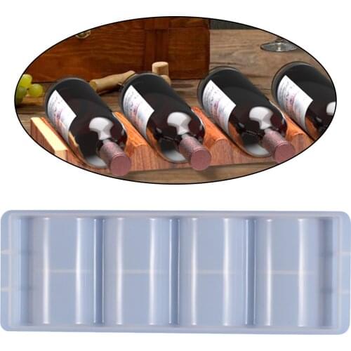 DIY Beverage Rack Mold Wine Bottle Storage Rack Casting Silicone Mould Crafts DIY Crafts Tool for Home Decoration Art