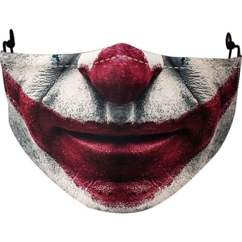 Funny Troll-Joker Masks Women Fashion Adult Mouth Clown Halloween Cosplay Party Reusable Washable Men Face DustProof Face Pad