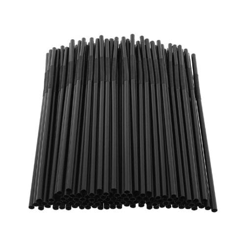 200PCS Flexible Plastic Straws Striped Colored Disposable Drinking Straws Wedding Birthday Party Bar Drink Accessories Party