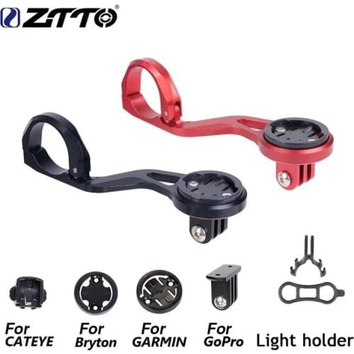 ZTTO Bicycle Accessory Out-Front Bike Mount For Bicycle Computer For GoPro Action Cameras Light Holder 25.4/31.8mm