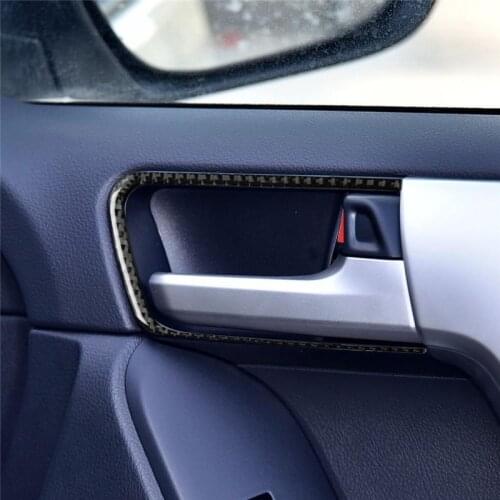 For Toyota Land Cruiser Prado FJ 150 2010-2018 Carbon Fiber Inner door handle Decoration panel Cover car sticker