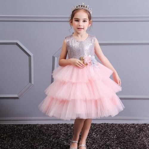 High-quality girls formal wedding party party back-to-back dress birthday party stage performance walk-show dress
