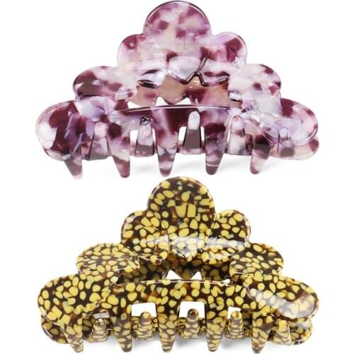 Bling Jaw Hair Claw Clip - Classic Celluloid Acetate Hair Ornament Accessory for Women Girl Pretty Hair Jewelry Tiara for Shower