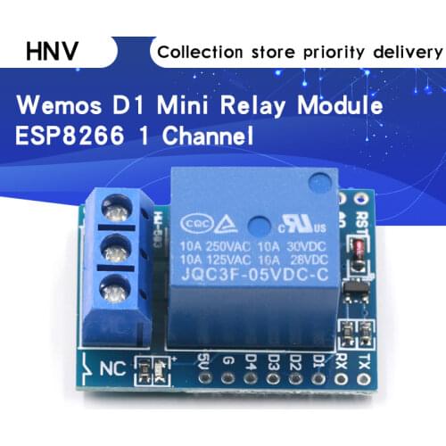 1Set One Channel Wemos D1 Mini Relay Shield Wemos D1 Mini Relay Module ESP8266 Development Board 1 channel