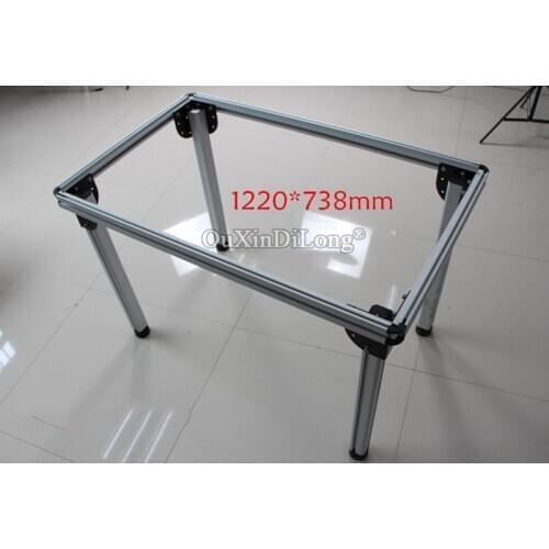 1Set 1220*738mm Aluminium Multifunctional Table Construction (MDF Table top Not Included), Assembly Table, Router Table GF227