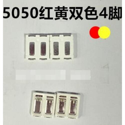 100pcs bicolor smd 5050 led diode red@yellow color