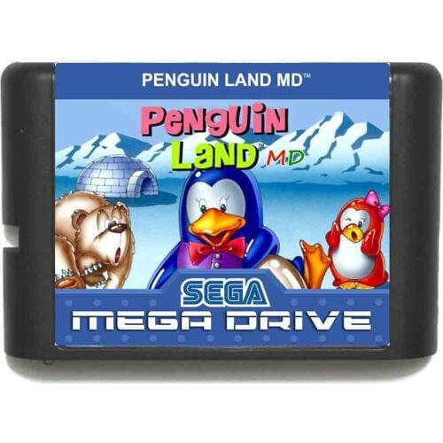 Penguin Land MD 16 bit Game Card For Sega Mega Drive For Genesis