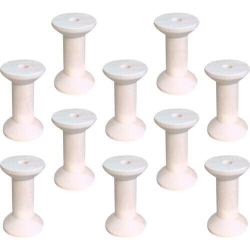 20pcs Empty Wooden Sewing Bobbins Empty Thread Spools DIY Tools 47mmx31mm