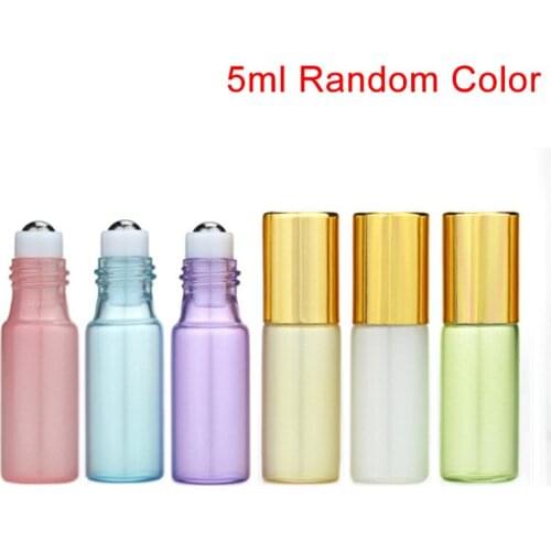 Refillable Roller Ball Metal Bottle Portable & Durable Essential Oil Perfume Fragrance Pot Travel Essential Glass Cosmetic Tool