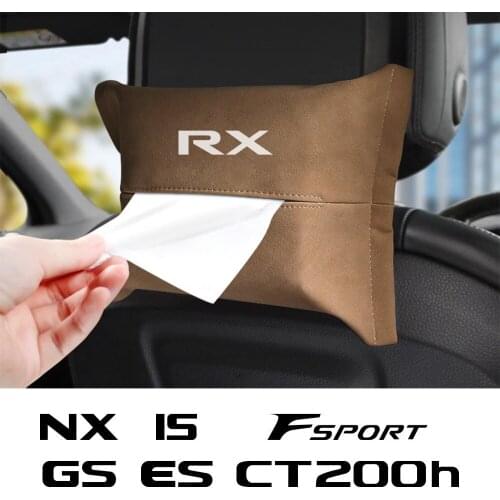 Car Seat Back Tissue Bag For Lexus RX 300 330 NX FSport IS 300h 250 ES CT200h GS LS LX UX 200 GX 400 460 Storage Box Accessories