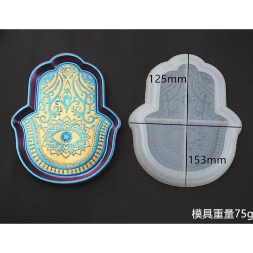 Resin Mold Fatima Jewelry Mold UV Resin Moulds Jewelry Accessories DIY Palm Dish Plate