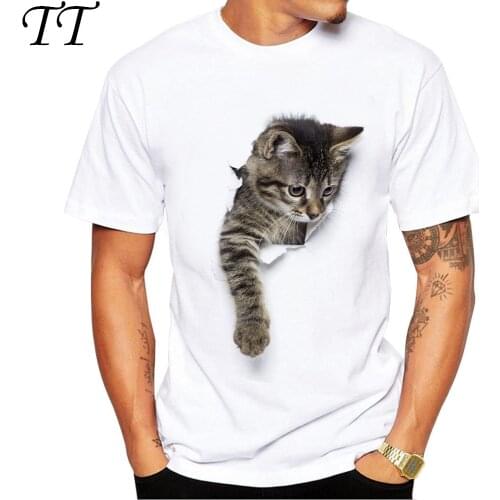 3D Cute Cat T-shirts Women Summer Tops Tees Print Animal T shirt Men o-neck short sleeve Fashion Tshirts Plus Size gt169