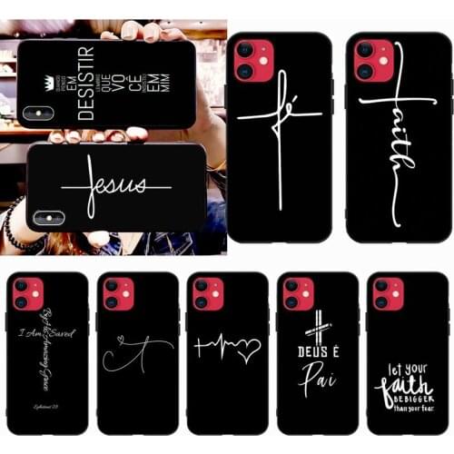 HPCHCJHM Faith Christian Religious Jesus Phone Case Cover for iPhone 11 pro XS MAX 8 7 6 6S Plus X 5S SE 2020 XR case