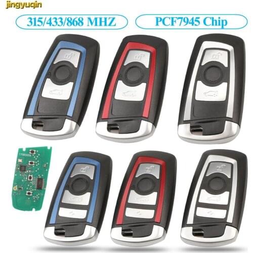 Jingyuqin 5pcs 3/4BTN Remote Car Key Smart Keyless CAS4 315/433/868MHZ PCF7945 For BMW 3 5 7 523 528 535 550 318 320 325 328 330