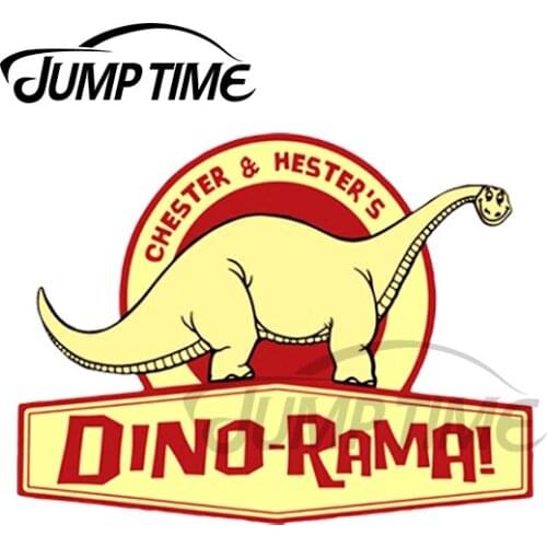 JumpTime 13 x 9.4cm For Dinosaur Chester Hesters Dino Rama Car Stickers Vinyl Car Sticker Waterproof VAN Decoration Decals