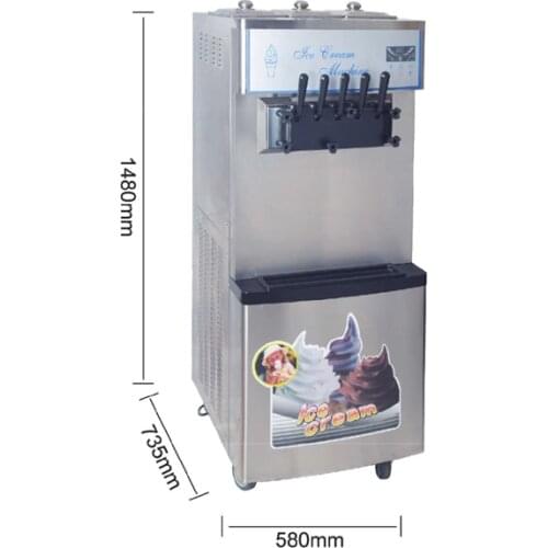 Commercial ice cream machine for sale 5 flavor soft ice cream machine ice cream making machine FREE CFR BY SEA #Malaysia