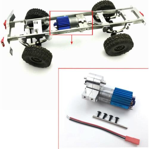 Speed Change Gear Box Metal Gearbox With 370 Brush Motor Anodizing treatment for heatsink & mount base for WPL B14 C24 RC Car