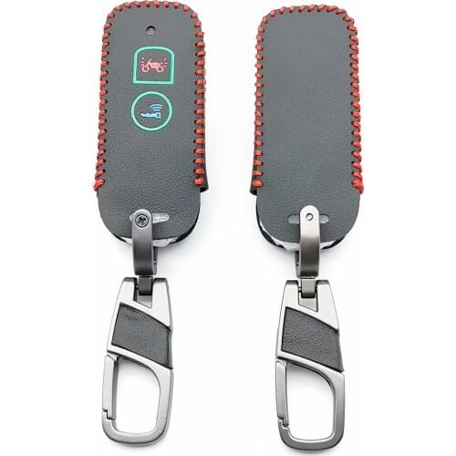 Leather 2 Button Protective Key Case For Honda X Adv Sh 300 150 125 Forza 300 125PCX150 2018 Motorcycle Scooter Smart Key Cover