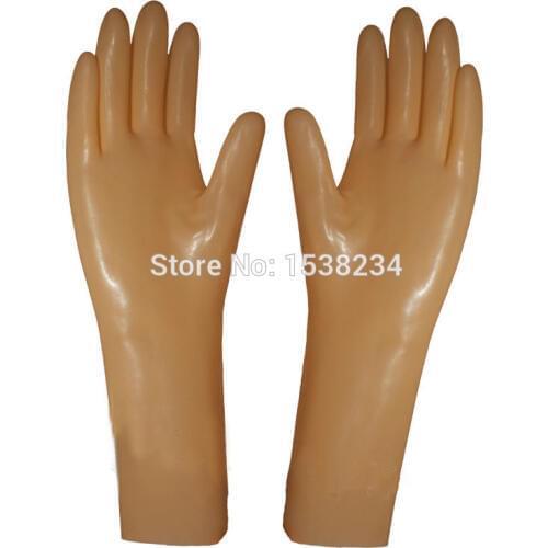 Latex Gloves Skin Rubber Skin Short Gloves Cosplay Kig Gloves Size M