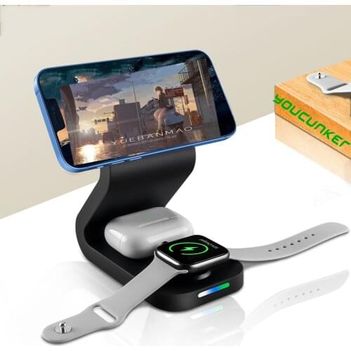 3 In 1Magnetic Wireless Charger 15W Fast Charging Station for iPhone 12 pro Max Chargers for iphone 11 11 pro xs max charger