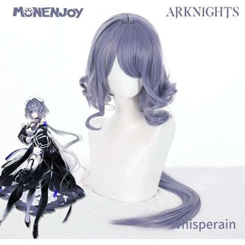 Monenjoy Arknights Whisperain Cosplay Wig Blue Purple Cos Hair