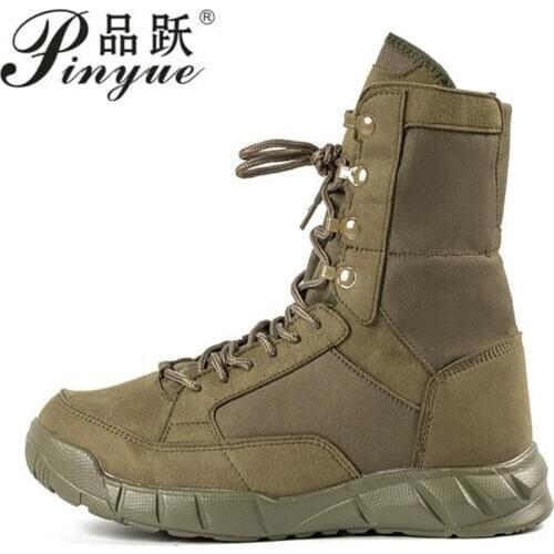 Men Outdoor Winter Military Tactical Boots Waterproof Breathable Non-Slip Scratchproof Shoes Climbing Training Boots