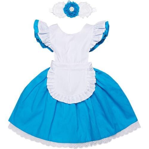 New Born Baby Girls Tutu Dress Set Cosplay Clothing One-Pieces+Headband 2pcs Set Toddler Infant Baby Clothing