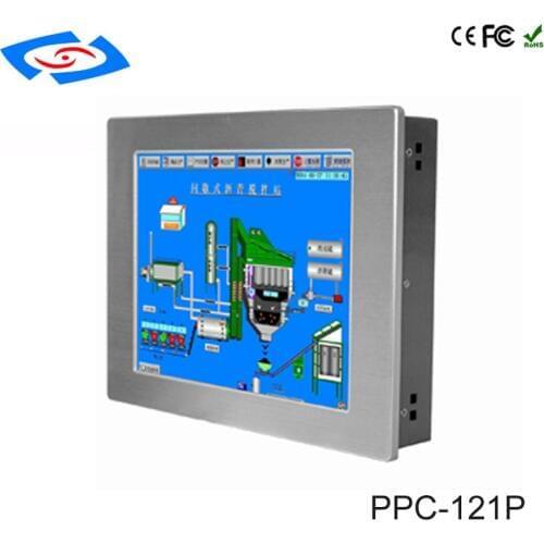 2018 New Version 12.1" Embedded Touch Screen All In One PC Industrial Panel PC Support Embedded Mounted VESA Rack Mounted Tablet