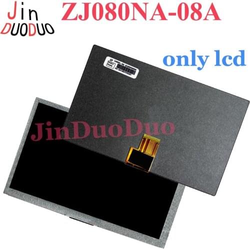 100% New LCD ZJ080NA-08A LCD Screen Display 8 Inch 1024*600 For Car DVD GPS Screen Replacement