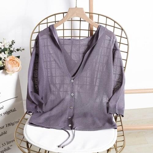 2021 Ins New Women Thin Cardigans Women Knitwear Summer Tops Outwear Coat Thin Knit Cardigans