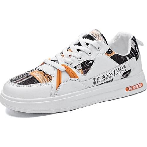 2021 new summer breathable mens shoes Korean fashion board shoes versatile leisure sports running flat flat small white shoes