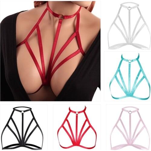 Sexy Black Pentagram Body Harness Bondage Sex Toy For Womern Bdsm Erotic Lingerie Sword Belt Elastic Strappy Tops Caged Bras