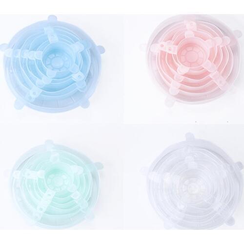 Silicone Cooware Lids Keeping Fresh Seal Stretch Lids Cover for Bowl Container Food Wrap Bowl Pot Lid Household Kitchen Kit
