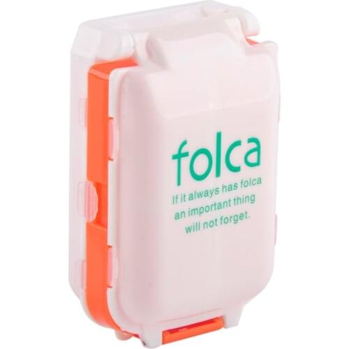 Folding Vitamin Medicine Pill Drug Box Case Makeup Storage Case Container Portable PP