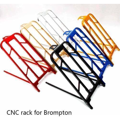 Aceoffix CNC ultralight aluminum alloy rear rack for Brompton folding bikes accessories rack