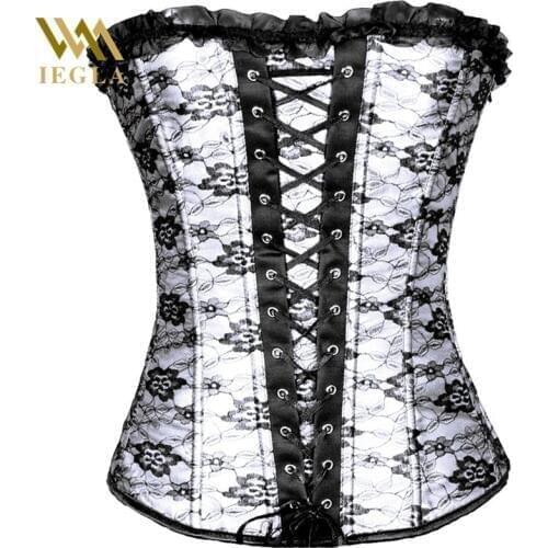 Victorian Corset Women Sexy Lingerie Steampunk Overbust Corsets Lace Floral Pattern Bustier Tops Slimming Costume For Woman