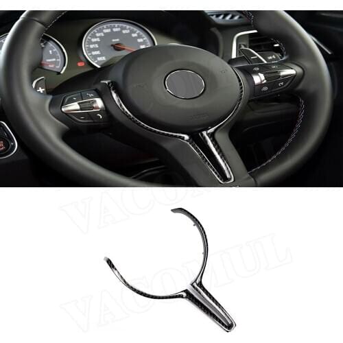 Carbon Fiber Car Inner Steering Wheels Trim Cover for BMW 3 Series F80 M3 4 Series F82 F83 M4 5 Series F10 M5 6 Series F06
