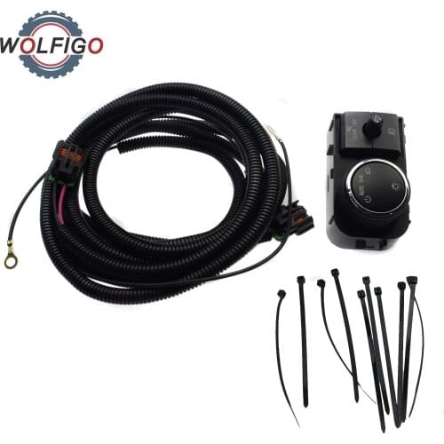 WOLFIGO Fog Light Wiring Harness & Switch for Chevy Silverado 2007-2013 GMC Sierra 15096895 15926099 19170439 19170444 19170445