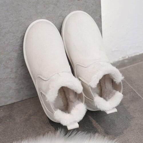Snow Boots Women 2021 New Thick Velvet Large Size Winter Fashion Warmth one-step Short Boots Cotton Shoes Womens Cotton Shoes