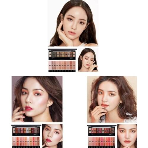 10 Colors Cosmetic Powder Eyeshadow Palette Makeup Brush Set, Waterproof & Sweatproof