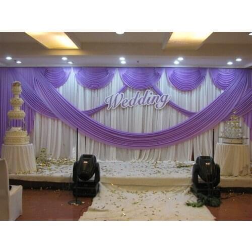 10ft x 20ft Wedding Backdrop Drape Curtain Wholesale stage Backdrop With Swag stage decorations