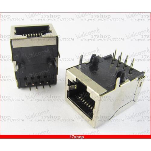 100pcs x CAT5 Modular Network RJ45 59 8P8C PCB Jack Connector Network Jack LAN Connector