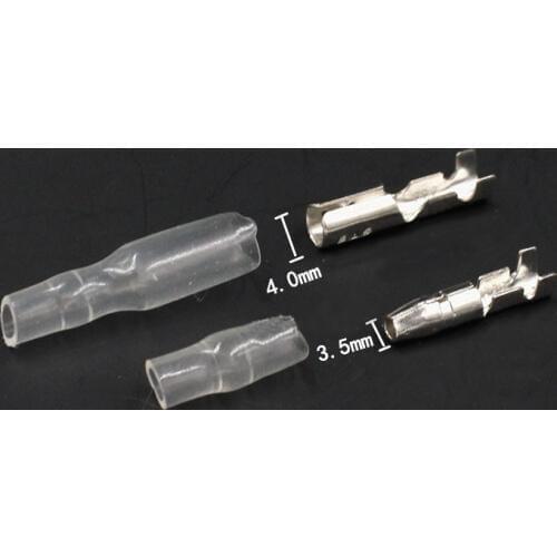 3.5mm diameter male and female connector terminals of male warhead with sheath automobile wire to connector cold pressing plug-i
