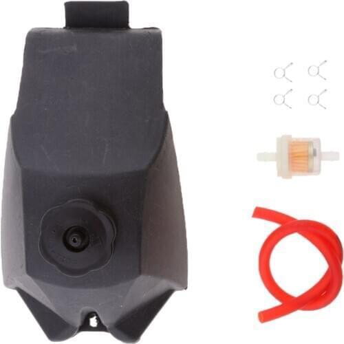 3 in 1 - Black Plastic Gas Tank Fuel Line Tubing 30cm Long with Fuel Filter for 49cc 2-Stroke Mini Pocket Dirt Bike