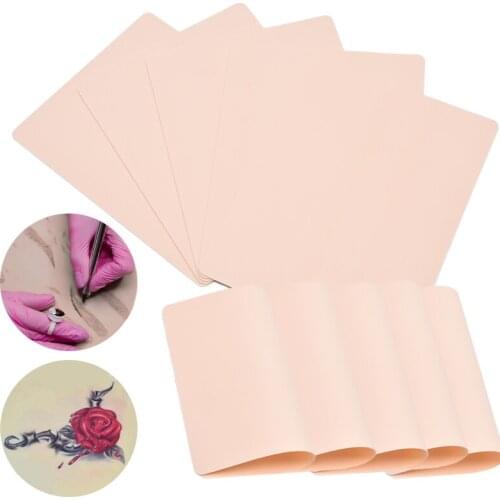 5pcs Double Tattoo Practice Skin Permanent Makeup Fake Microblading Tattoo Beginner Skin Practice Tattoo Accessories