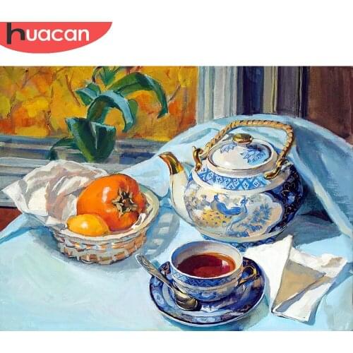 HUACAN Diamond Painting Cup Tea Cross Stitch Diamond Embroidery Table Decoration For Home Wall Decoration