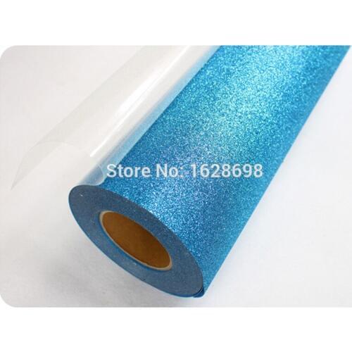 CDG-09 Aqua color Glitter Custom glitter transfer design, glitter heat transfer vinyl