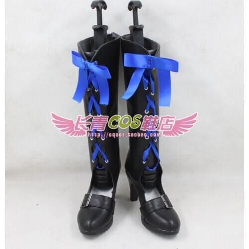 Black Butler Ciel Black Long Cosplay Girls Shoes Boots C006