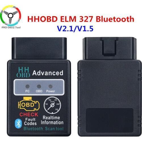 HHOBD ELM327 V2.1 V1.5 Bluetooth Diagnostic Tool Super Mini ELM 327 OBD2 CAN-BUS Scanner HH OBD ELM327 for Android Windows